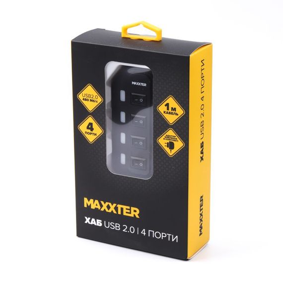 Хаб USB 2.0 Maxxter HU2A-4P-AC-02 | Зображення 4