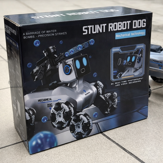 Робот-собака Stunt Robot Dog H29-1 на радиоуправлении с LED-подсветкой и 8 колесами Mecanum | Зображення 5