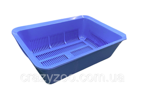 Туалет для котов с сеткой голубой 40x28x13 см 6122