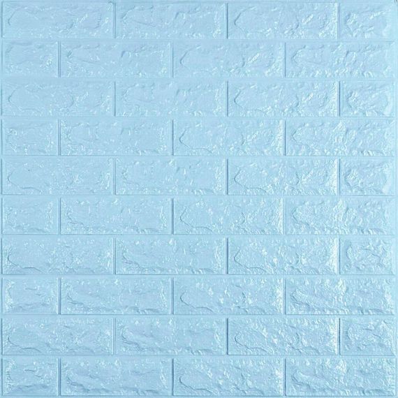 3D панель самоклейна цегла Блакитна 700x770x7мм (005-7) SW-00000658