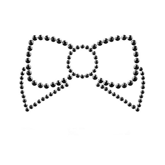Прикраси для грудей зі стразами MIMI Bow колір: чорний Bijoux Indiscrets (Іспанія)