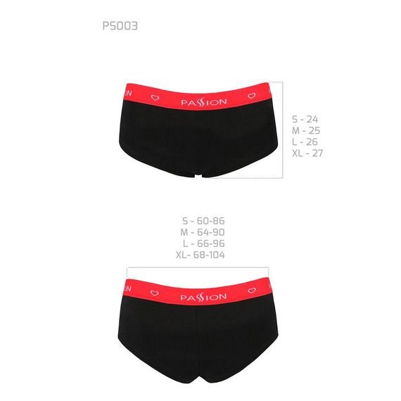 Трусики-шортики Passion PS003 PANTIES black, size XL | Зображення 5