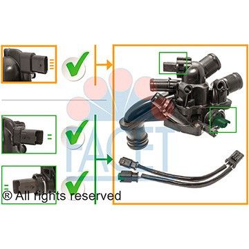 Термостат Citroen Berlingo / Peugeot Partner 1.6 i 09- (с датчиком температуры и кабелем),7.8866K