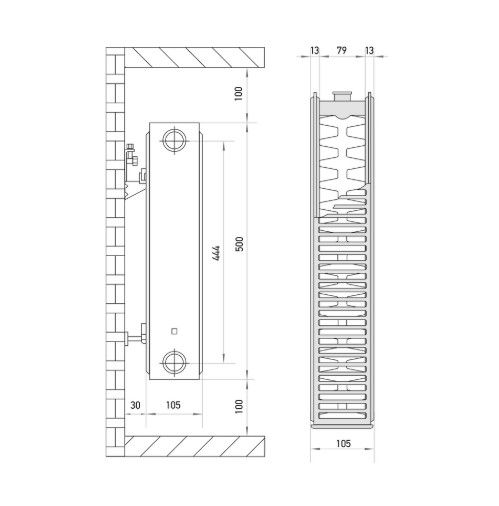 Радіатор сталевий Europroduct 22х500х900 бокове підключення (EP4450) | Зображення 1