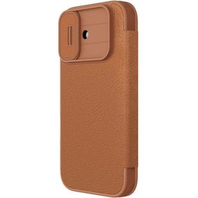 Шкіряний чохол-книжка Nillkin Qin Pro Camshield для Apple iPhone 17 (6.3") Brown