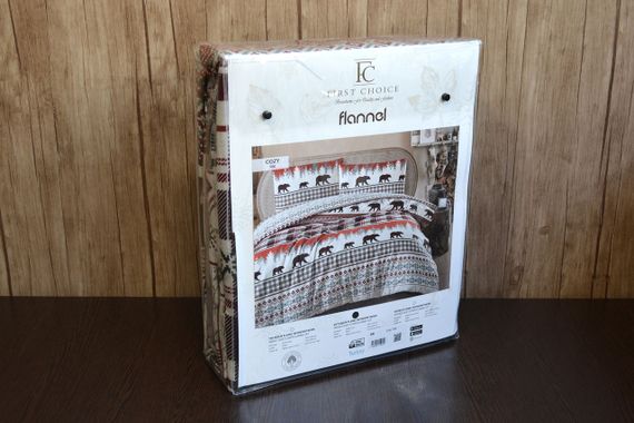 Комплект постільної білизни First Choice Flanel 160×220 см Cozy Tile | Зображення 2