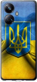 Чехол на Realme 10 Pro Plus Флаг и герб Украины 1 "375u-2944-17620"