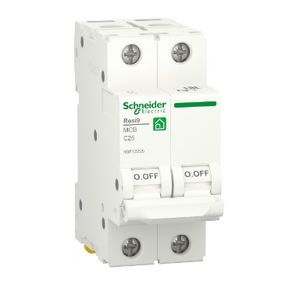 Автоматичний вимикач Schneider RESI9 25А, 2P, крива, 6кА