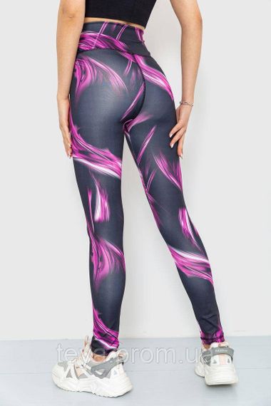 Лосини жіночі різнобарвні кольори чорно-фіолетовий розмір M FA_006244 | Зображення 3