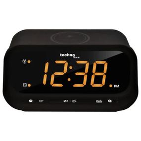 Настольные часы Technoline WT477 Wireless Mobile Charging Black (DAS302477)