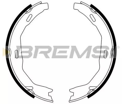 Колодки ручного гальма W204 07-14/S204 08-14 /A207 09-, Bremsi (GF0317) | Зображення 1