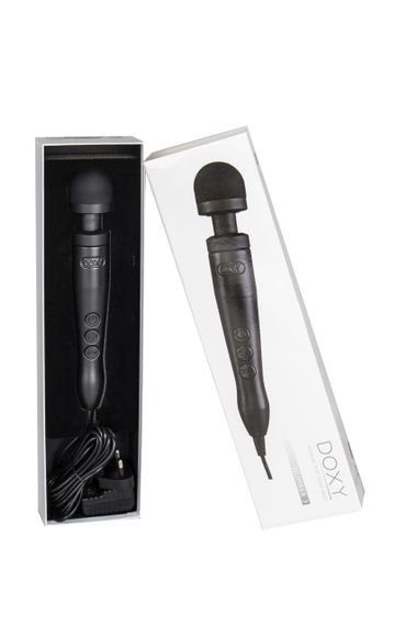 Вибромассажер DOXY Die Cast 3 Matt Black, очень мощный, питание 220В, металлический корпус sexstyle | Зображення 14