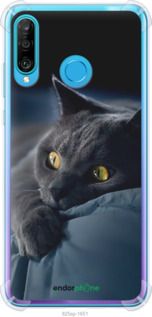 Чохол на Huawei P30 Lite Димчастий кіт "825sp-1651-2448"