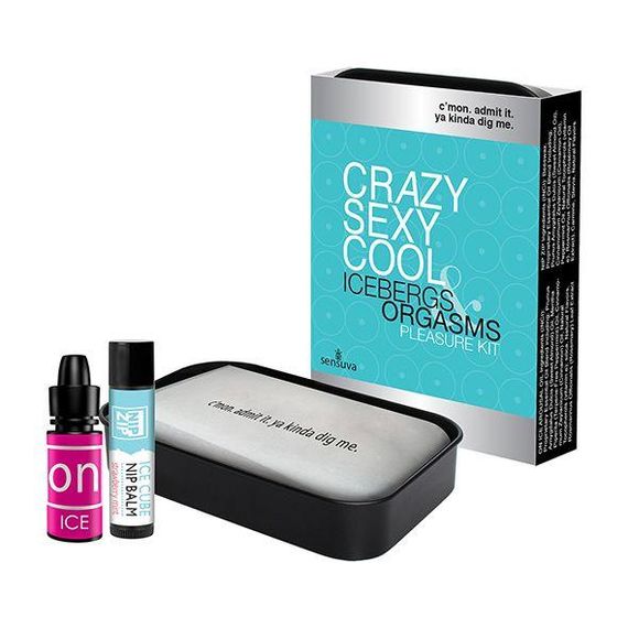 Подарочный набор Sensuva Crazy Sexy Cool: жидкий вибратор и бальзам для сосков охлаждающие Sex Aura