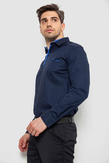 Рубашка мужская  -уценка, цвет темно-синий, 214R7086-U | Зображення 3