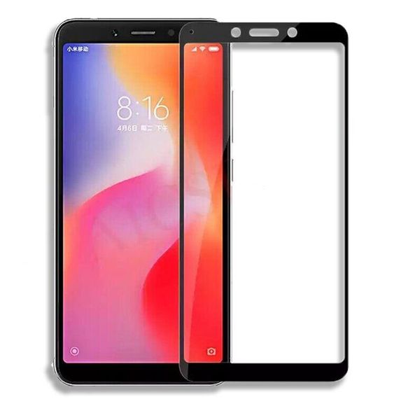 Захисне скло 2.5D на весь екран для Xiaomi Redmi 6 колір Чорний