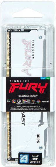 Память ПК Kingston DDR5 16GB 5600 FURY Beast RGB EXPO Белый KF556C36BWEA-16 | Зображення 4