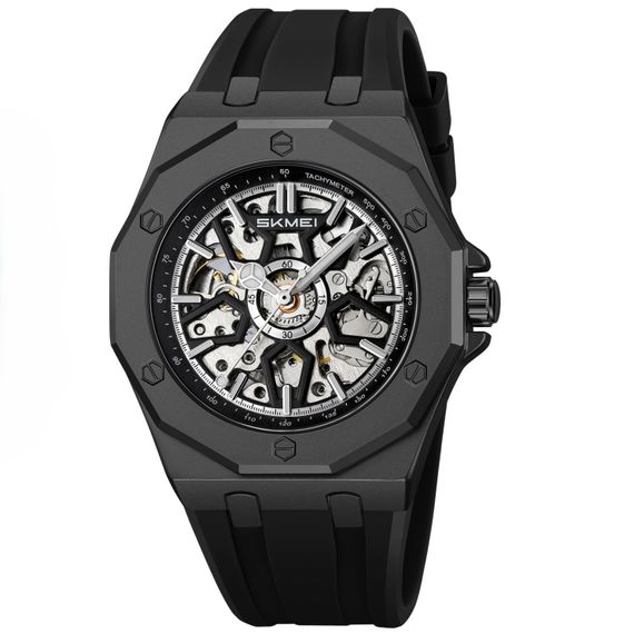 Класичний чоловічий годинник Skmei M036PBK Black Steel