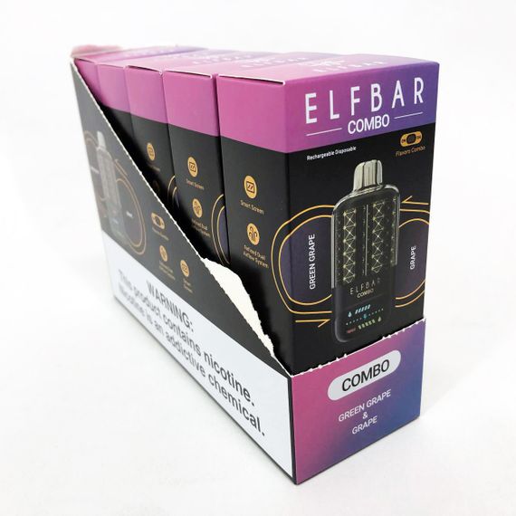 ELF BAR COMBO 25000. Переключение вкусов. Зеленый Виноград / Виноград (Green Grape / Grape) | Зображення 4