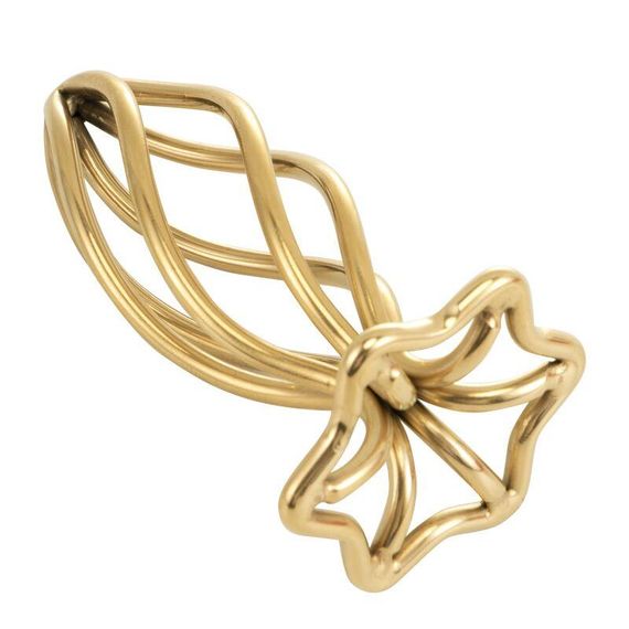 Анальна пробка LOCKINK SEVANDA Hollow Spiral Golden Metal Anal Plug — L size Sex Aura | Зображення 4