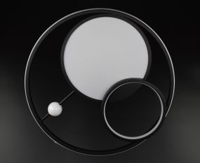 Люстра світлодіодна стельова LED світильник для квартири на стелю лед з пультом 26530 Чорний 9х50х50 см.