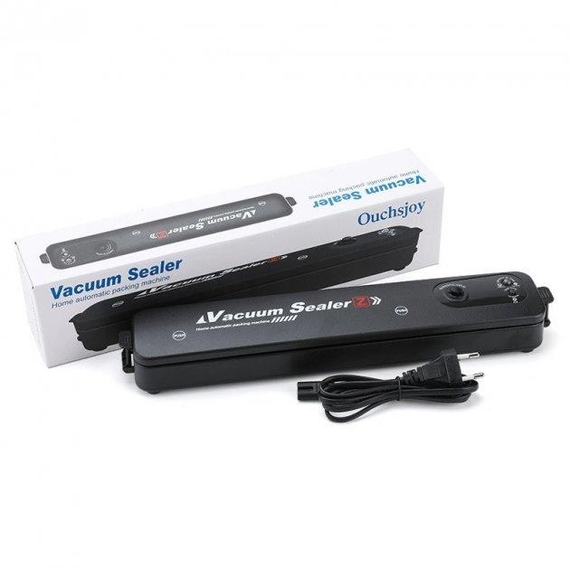 Вакууматор Vacuum Sealer вакуумный упаковщик для еды, бытовой вакууматор черный | Зображення 1