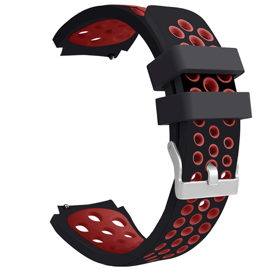 Спортивний ремінець з перфорацією для годинника Samsung Galaxy Watch 46 mm SM-R800 - Black&Red | Зображення 2