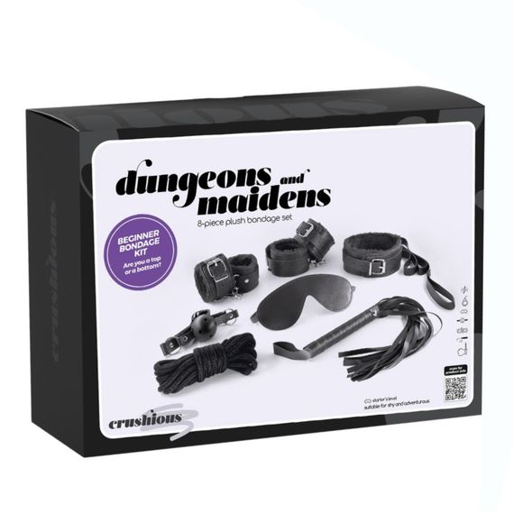 Комплект для БДСМ CRUSHIOUS Dungeons & Maidens чёрный, 8 предметов Sex Aura