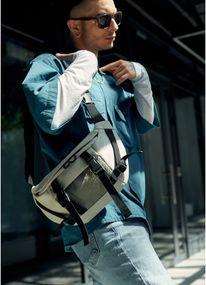 Чоловіча сумка бананка Sambag Dynamicdart сіра 38 × 21 × 7 см (80411030m)