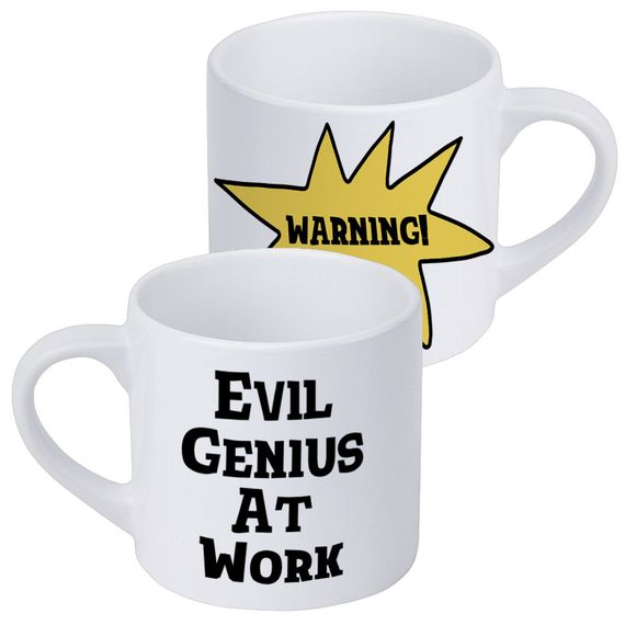Кружка маленькая Evil genius at work 170 мл (KRD_20M021)
