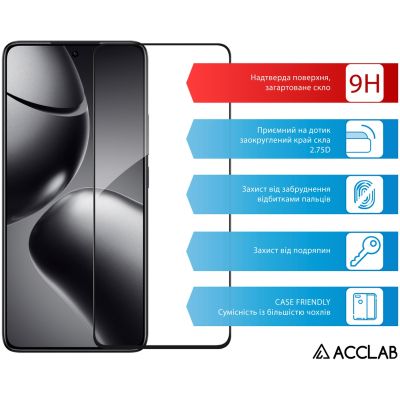 Стекло защитное ACCLAB Full Glue Xiaomi 14T Black (1283126603402) | Зображення 2