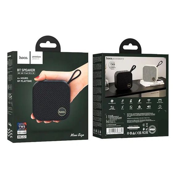 Bluetooth Колонка Hoco HC22 Auspicious sports Black | Зображення 1
