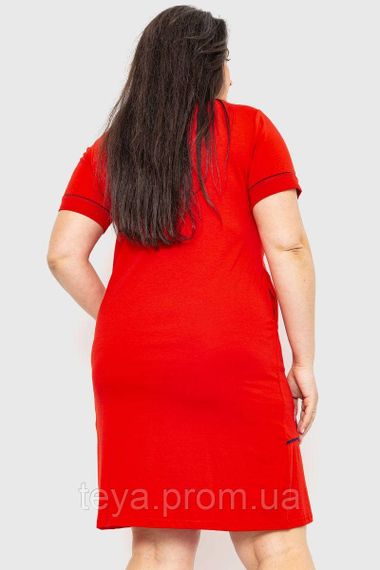 Плаття повсякденне домашнє колір червоний FA_007135 | Зображення 3