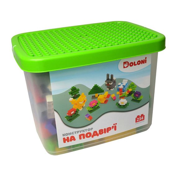 Конструктор "Во дворе" 013888/39 в пластиковом боксе 234 детали