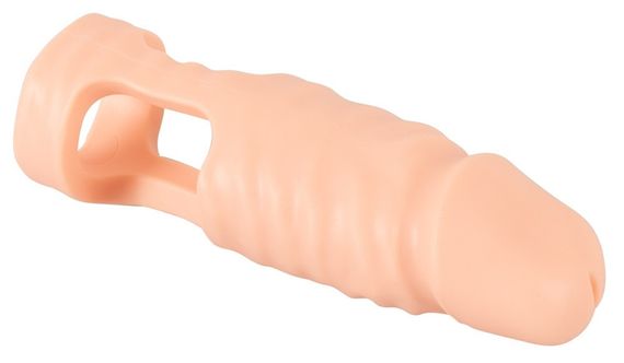 Насадка на мошонку для подвійного проникнення Realistixxx Ball Stretcher Double, тілесна Sex Aura | Зображення 1