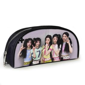 Пенал шкільний з принтом Kpop Wallpaper Illit 23х10х8 см з принтом для хлопчика (3863)