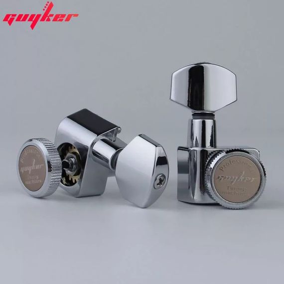 Колки Machine Heads Guyker 6R локовые для электрогитары Fender American Yamaha гитари хромовые c ЗАЦЕПАМИ | Зображення 5