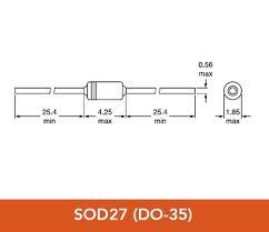 Стабілітрон BZX79-C2V0  (DO-35)  0,5W 2,0v | Зображення 4