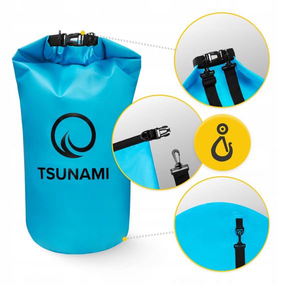 Гермомішок TSUNAMI Dry Pack 20 л водозахисний TS015 (P-5905973400022) | Зображення 5