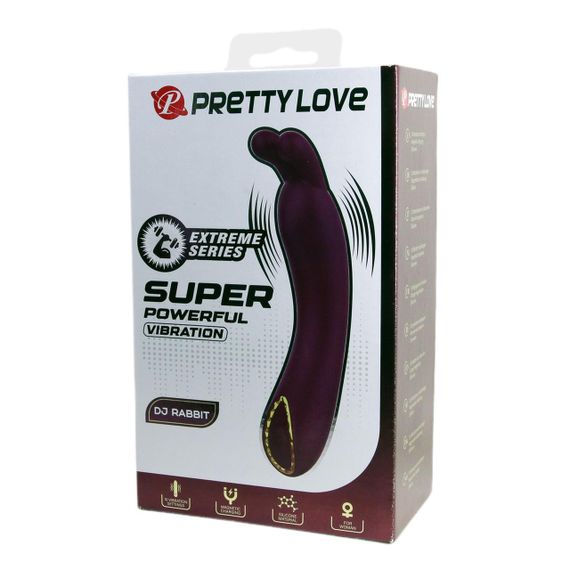 Вібратор для точки G PRETTY LOVE DJ RABBIT з вушками, фіолетовий, 13.9 х 2.7 см Sex Aura | Зображення 7
