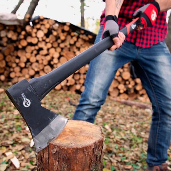 Сокира 1250 г, ручка з фібергласу INTERTOOL HT-0264 | Зображення 8