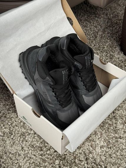 Зимові Чоловічі кросівки New Lacoste Elite Active High Fur Dark Grey(топ якість) A4866 46 29.5-30 см | Зображення 9