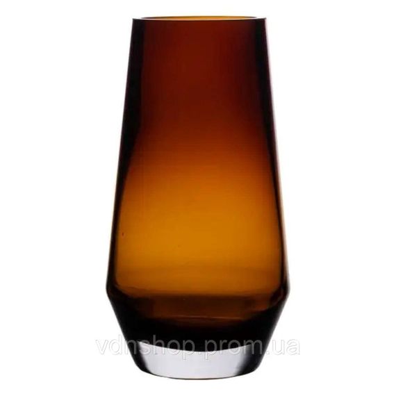 Ваза для цветов стеклянная 26 см стеклянная из цветного стекла 2.2 л Коричневая HP-10-27 | Зображення 1
