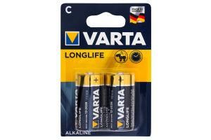 Батарейки VARTA LONGLIFE C BLI 2 ALKALINE (ж)