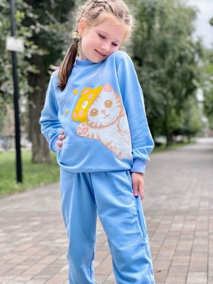 Костюм для дівчинки Носи своє 110 Блакитний (p-4130-95778) | Зображення 3