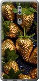 Чехол на Nokia 8 Золотая клубника из силикона FCh_083738