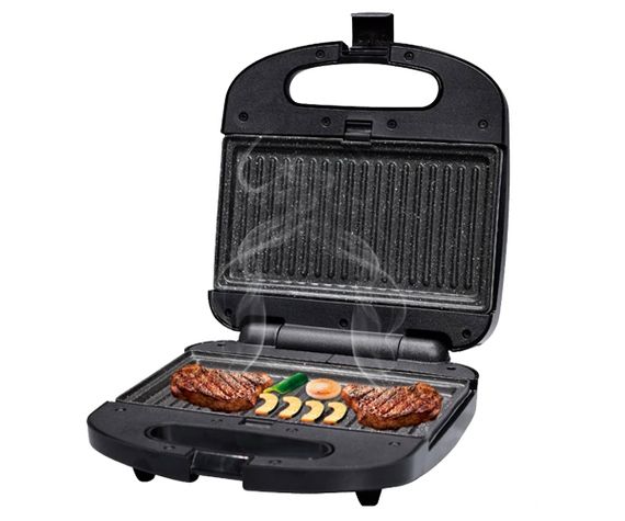 Электрический гриль-мультимейкер 3в1 сэндвичи/орешки/пончики Lexical LWM-2532 серебристо-черный 800W (LWM-2532_883) | Зображення 3