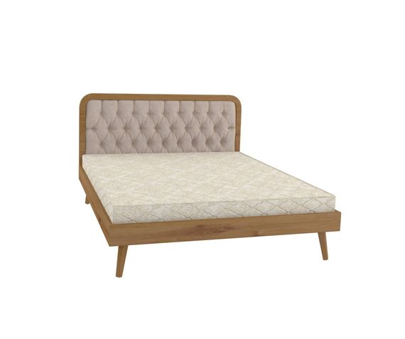 Двуспальная кровать iSmart Токио Орех светлый + Аляска 01 180х190 см (DDMBG-1379)