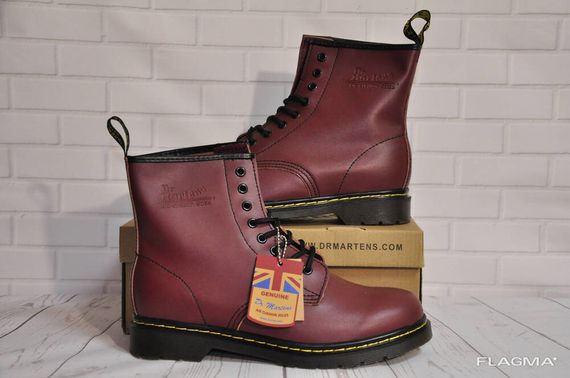 Ботинки Dr.Martens 1460 (Бордовые) Размер 41 42 43 44 45 | Зображення 3