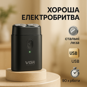 Акумуляторна бритва для чоловіків, Електробритва чоловіча бездротова, Бритви електричні AX-29
